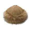 thumbnail image 2 of Cheers.US Womens Faux Fur Hat for Winter with Stretch Cossack Russion Style White Warm Cap Thicken Fluffy Faux Fur Pure Color Cold-proof Cap Fashion Accessories, 2 of 6