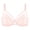 Pink, variant on Sports Jelly Bras for Women Plus Size Full Coverage Underwired Non Padded Minimiser Lace Underwear Strapless Bra