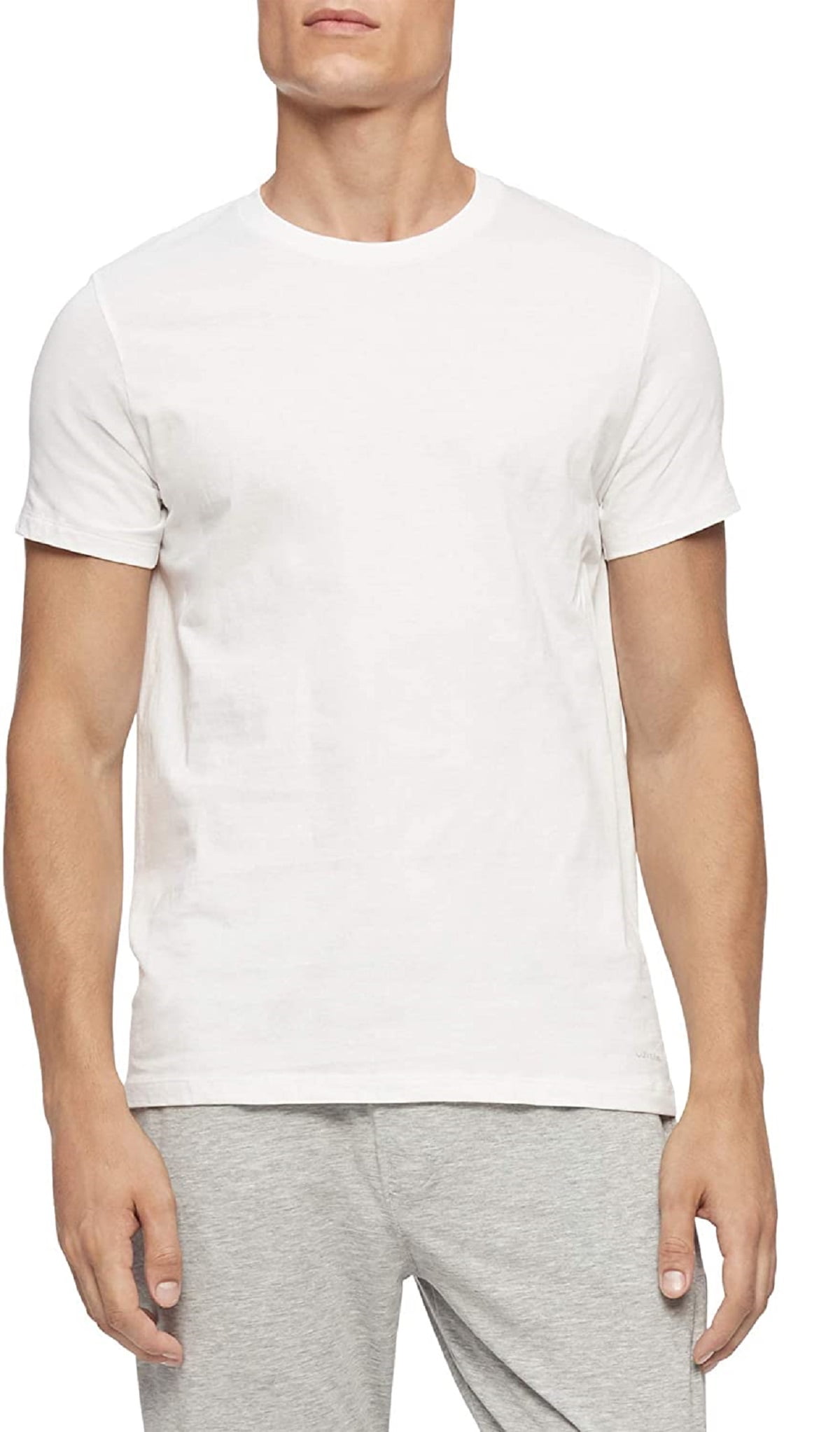 Calvin Klein Men's 5-Pk Cotton Crew Neck Undershirts White, XL 