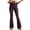 Wine, variant on Women's Denim High Waisted Pants Stretchy Jeggings Trendy Casual Flared Jeans Pull On Pants with Pockets