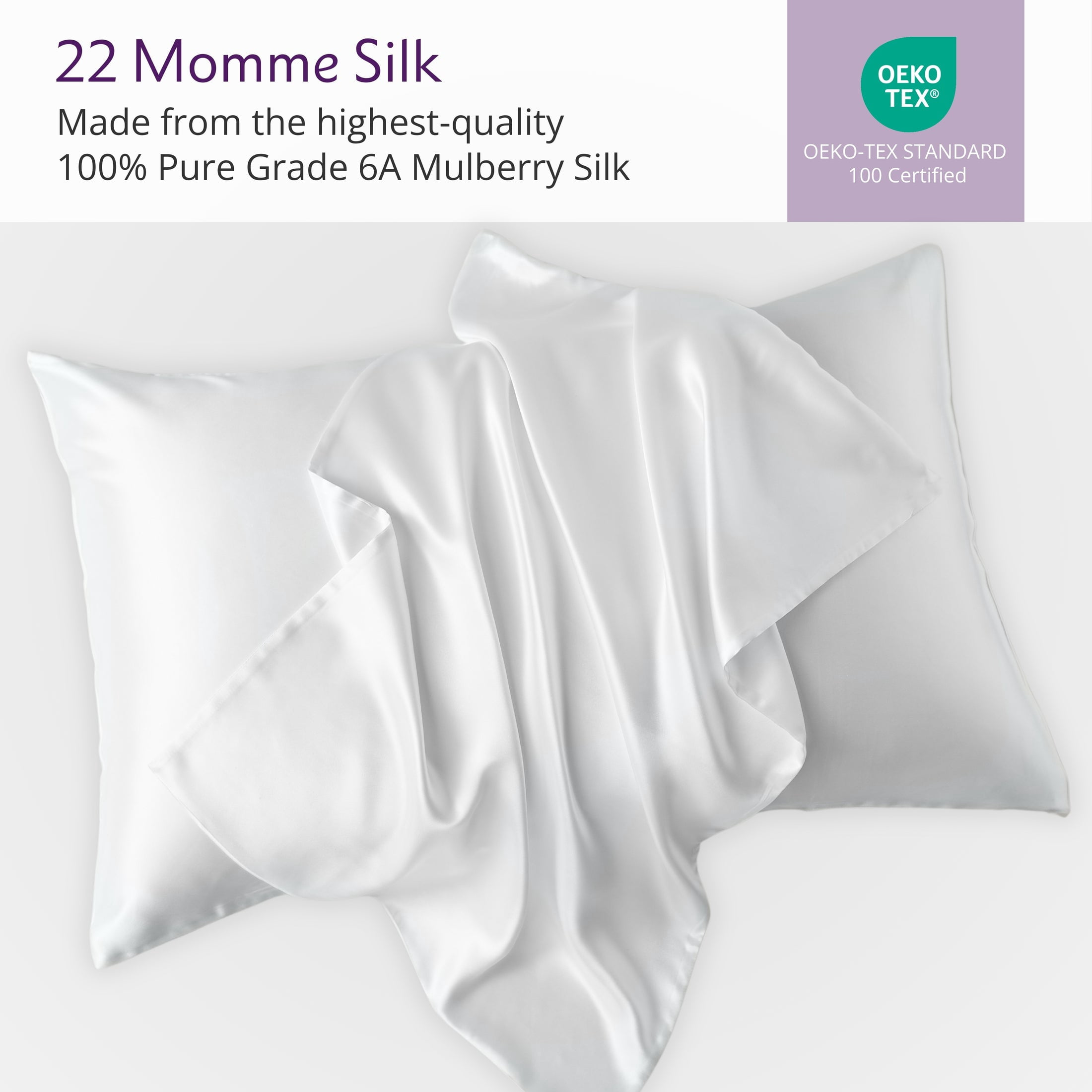 22 Momme Silk Pillowcase - White