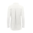 thumbnail image 4 of QLEICOM Blouses for Women Casual V Neck Solid Color Womens Long Sleeve Button Down Tops Cotton Shirts, Summer Career Blouses & Button-Down Shirts, Cardigan Tops S-2XL, 4 of 6