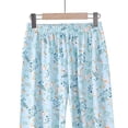 thumbnail image 5 of Byworldtasic Women's Plus Size Cotton Capri Pajama Pants Causal Bottoms Fun Print Sleep Pants Loose Lounge Pant, 5 of 5