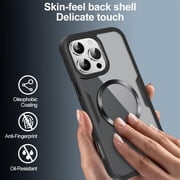 Shelltech Case for iPhone 16 Pro Max,360° Full Body Protective Built-in Screen Protector Compatible with MagSafe Case Ultra-Thin TPU+PC Shockproof Clear Back Cover for iPhone 16 Pro Max,Black