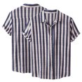 thumbnail image 2 of IROINNID Men's Casual Short Sleeve Printed Turn down Comfy Blouse, 2 of 9