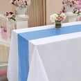 10 PCS Sequin Table Runner Baby Blue 12 X 108 Inch Glitter Baby Blue