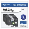 thumbnail image 2 of Brother P-Touch TZE2316PKB 0.5 in. TZe Series Standard Adhesive Laminated Labeling Tape - Black on White (6/Pack), 2 of 4