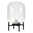 thumbnail image 3 of Evelyn&Zoe Edison 15.38" Tall Table Lamp with Glass Shade, Blackened Bronze/Clear, 3 of 7
