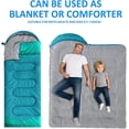 thumbnail image 3 of Camping Sleeping Bag - 3 Season Warm & Cool Weather - Summer Spring Fall Lightweight Waterproof for Adults Kids - Camping Gear Equipment, Traveling, and Outdoors, 3 of 7