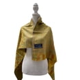 thumbnail image 2 of Butterscotch Yellow Modal Scarf with Kani Prints For Women Exquisite Unique Summer/Spring Collection Lightweight Soft Scarf Shawl Wrap, 2 of 3