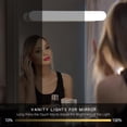 thumbnail image 2 of Vanity Lights for Mirror Wireless Makeup Light, Adjustable Color Brightness & Angle Lighting, Rechargeable Touch LED 3 Colors, Stick on for Bathroom, 2 of 7