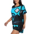 thumbnail image 2 of Lsque Geometry Dash Women's Short-Sleeved Pajama Set - 2 Piece Soft and Lightweight Sleepwear Set-X-Large, 2 of 9