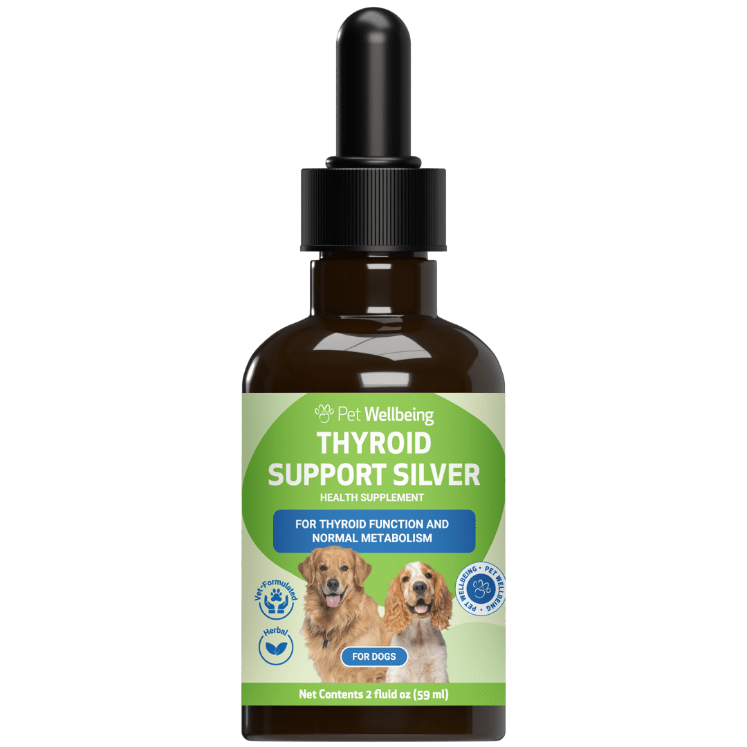 Pet Wellbeing Natural Thyroid Support for Dog Hypothyroidism - Thyroid Support Silver 2oz (59ml)