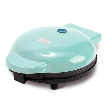 Dash Express Waffle Maker in Aqua- 8” Dual Nonstick Surfaces for Waffles, Hash Browns & More