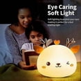 thumbnail image 5 of Baby Night Light,Rechargeable Led Child Night Light,Bedside Lamp,Adult Girl Boy 7 Colors Portable Silicone Night Light,Multicolor Deer Lamp with Touch, 5 of 5