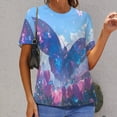thumbnail image 6 of Vibe Blooming Tulips T Shirts Basic T-Shirt Short Sleeve Ladies Tee Shirt Summer Graphic Clothing, 6 of 6
