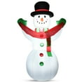thumbnail image 4 of Gymax 6ft Christmas Inflatable Snowman Holiday Decoration w/ Internal LED Lights, 4 of 10