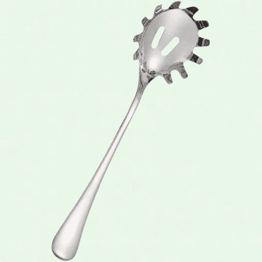 Stainless Steel Spaghetti Pasta Server: Long Handle Pasta Fork Heat Resistant Noodle Spoon Ladle Spaghetti Strainer Metal Kitchen Utensil