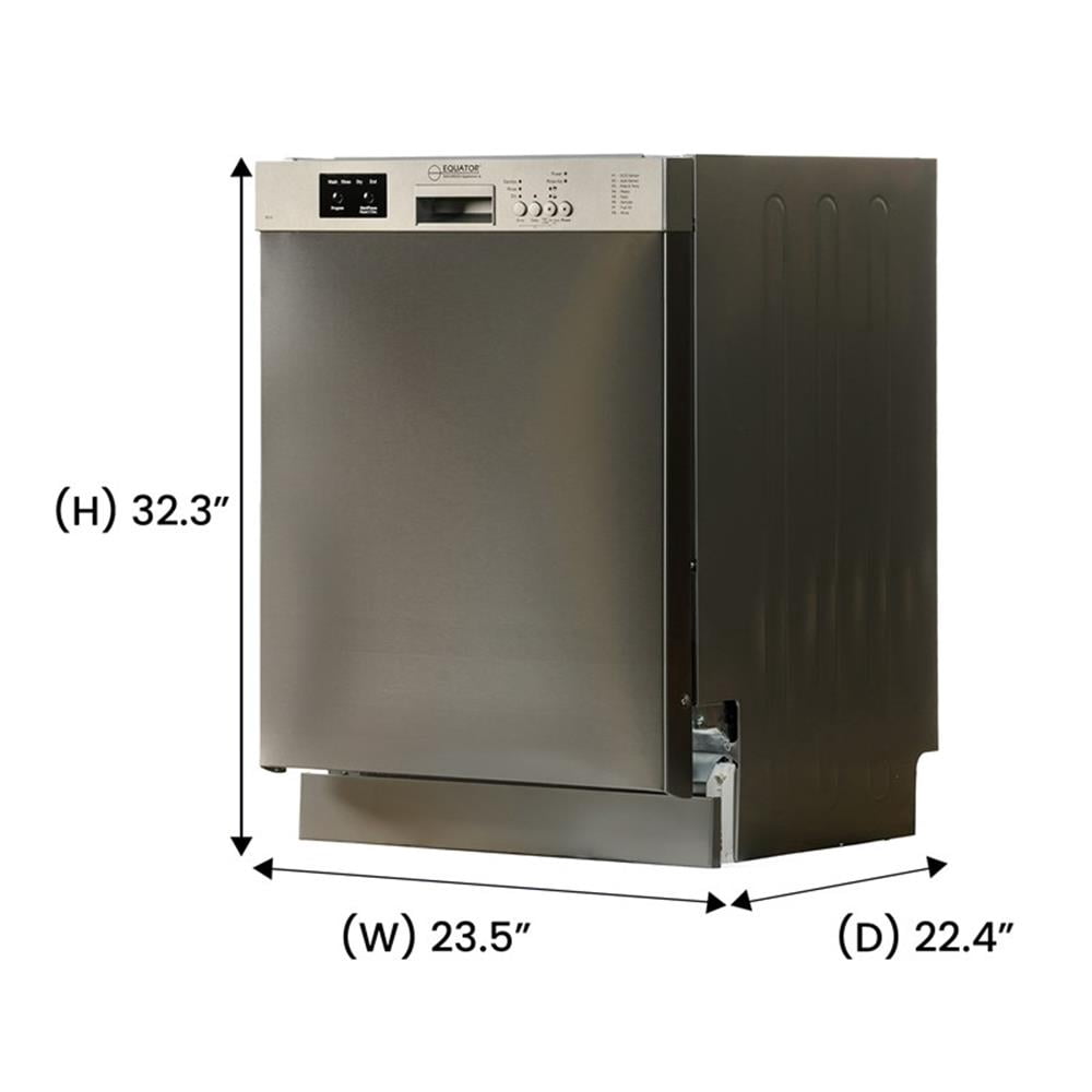 Pemberly Row Metal 24" Built in 14 place Dishwasher in Stainless