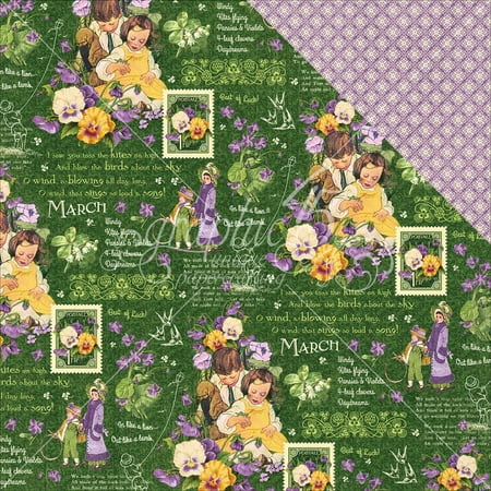 Children's Hour Double-Sided Cardstock 12"X12"-March Montage