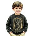 thumbnail image 3 of Kiijoy Halloween Sweatshirt for Boys Dragon Graphic Crewneck Pullover, Black, Sizes 2-3T, 3 of 3