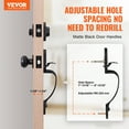 thumbnail image 2 of VEVOR Front Door Handle and Deadbolt Set, Matte Black Front Door Lock Set with Interior Knob, Adjustable Hole Spacing Single Cylinder Handleset, for Right and Left Handed Entrance and Front Door, 2 of 8