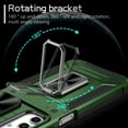 thumbnail image 2 of TECH CIRCLE Case for Samsung Galaxy A14 Phone Cover with Magnetic Kickstand + Metal Ring Holder + Lens Cover, Shockproof Hybrid PC+TPU Covers [360° Rotating Bracket] [Corner Protection] - Dark Green, 2 of 8