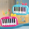 thumbnail image 1 of Clavier de Piano Électronique de Poche Coloré / Instrument de Musique Multifonction Portable à 15 Touches / Effets Lumineux Intégrés / Fonction de Lecture / Bleu Rouge / 5,9 x 3,1 x 1,2 Po / Plastique / Léger, 1 of 6
