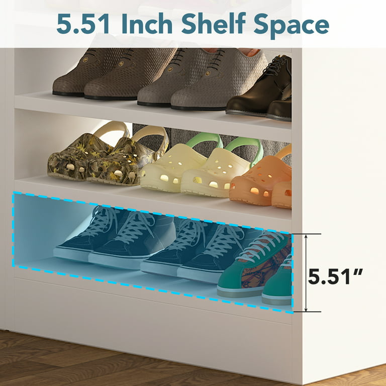 Tribesigns Shoe Rack for Entryway, 8-Tier Tall Shoe Shelf Shoes