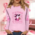 thumbnail image 2 of DORKASM Womens Breast Cancer Shirts Crew Neck Pink Ribbon Tee Long Sleeve Gifts Lounge Breast Cancer Awareness Shirt Cancer Survivor Fashion Tops Pink 2XL, 2 of 4