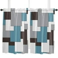 thumbnail image 5 of Blue Abstract Geometric Mid Century Curtain Home Decoration Living Room Short Curtains Window Treatments For Kitchen Bedroom, 5 of 6