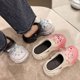 thumbnail image 5 of Lindos zapatos con agujeros y lazo degradado para mujer, zapatos de verano para el hogar, suela gruesa, antideslizantes, de EVA, para jardín, tacones para exteriores, sandalias de playa, zapatillas, 5 of 5
