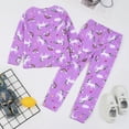 thumbnail image 6 of Gubotare Toddler Girl Pajamas Kids & Toddler Girls Boys Pajamas 2 Piece Pjs Set Sleepwear Size 3T 4T (Purple,3-4 Years), 6 of 9