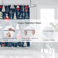 thumbnail image 3 of JOOCAR Christmas Shower Curtain, Santa Claus Snowflake Christmas Tree Snow Christmas Shower Curtain, Suitable for Home Bathroom Waterproof Festive Decoration, 3 of 5
