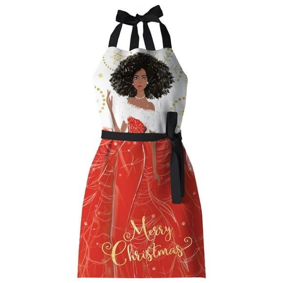 African American Expressions - Tabliers de Cuisine (Joyeux Noël) 36 x 26 Pouces - KA12 Tablier Assorti pour Enfants et Porte-Gant/pot Vendu Séparément