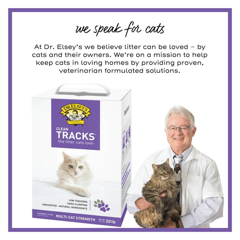 Dr. Elsey's Clean Tracks Clumping Clay Cat Litter 20 lb. Box