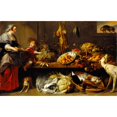 thumbnail image 2 of Frans Snyders 24x17 Gold Ornate Framed and Double Matted Museum Art Print Titled - Kitchen Still Life with a Maid and Young Boy (Mid-17th Century), 2 of 4