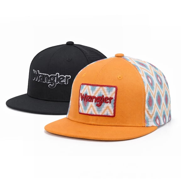 Wrangler Baseball Cap Hat Set Unisex Trucker Hat for Men and Women Breathable Mesh Adjustable Snapback Cap Outdoor Sports, Yellow-Black
