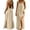 X339 Beige, variant on Bysome Women Dress Solid Color Sleeveless Round Neck Slit Dresses Summer Casual Women Dresses Size L Beige