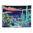 thumbnail image 5 of Shiartex  light Plants Tapestry Trippy Space Tapestries Reactive Cactus Tapestry Floral Aesthetic Tapestry in The Dark Tapestry Wall Hanging for Bedroom Decor 40x30inch, 5 of 6