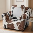 thumbnail image 3 of Chririnla Cow Print Arm Chair Covers 2 Piece Sofa Chair Cover Brushed Chair Slipcovers with Stretch for Living Room, 3 of 8