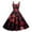 Black, variant on 2026 Valentine's Soft Vibe Valentine Sundress, Spaghetti Strap Heart Print Fitted Waist Flared Dress Red S