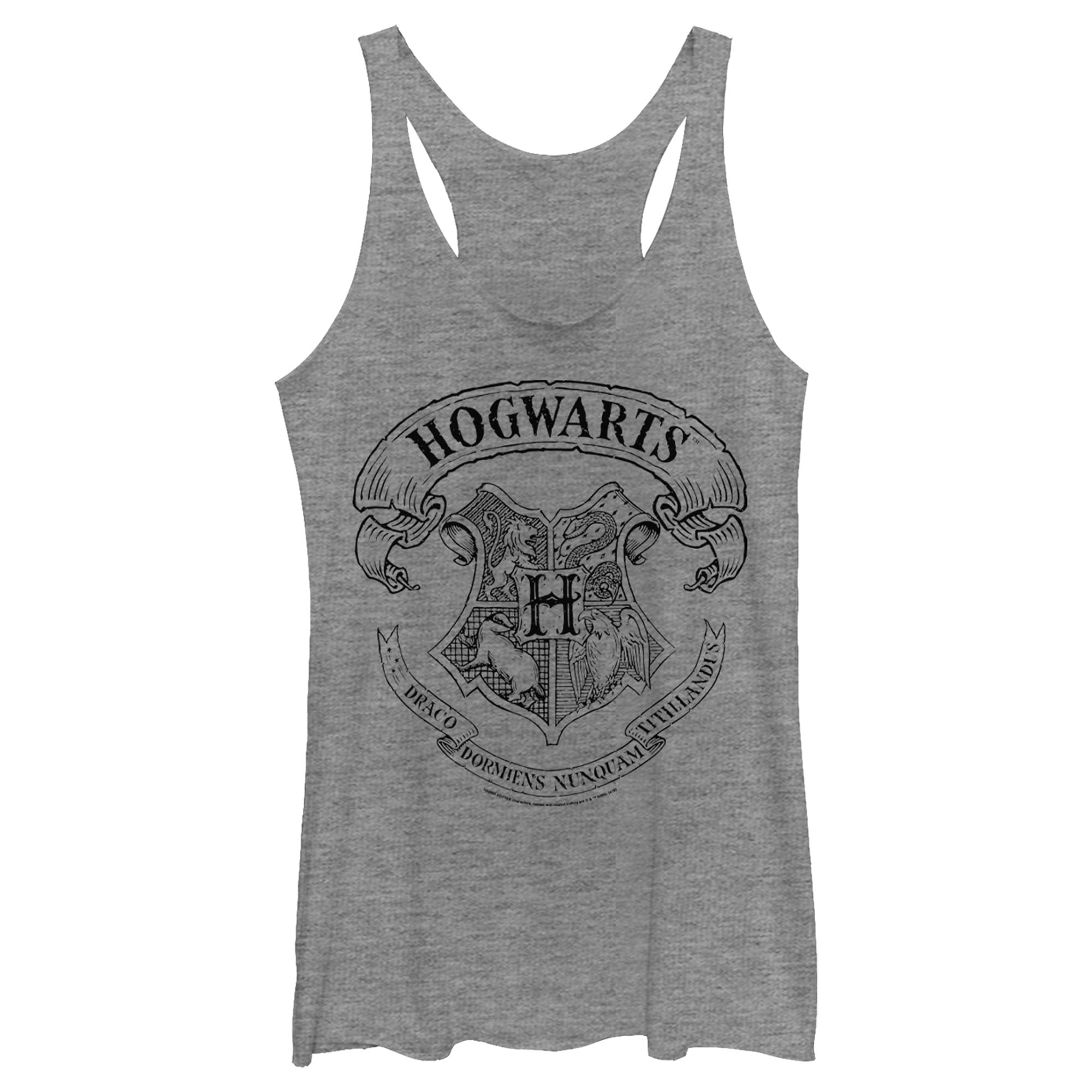 HARRY POTTER Youth Girls Raglan Tank Top Sleeveless T-Shirt The Wand Chooses The Wizard White