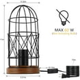 thumbnail image 4 of Industrial Table Lamp Edison Desk Nightstand Bedside Steampunk Desk Lamp Dorm, 4 of 7
