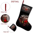 thumbnail image 5 of The Hellfire Club Tema: Calcetines de Navidad, fino lino blanco para colgar en escaleras y chimenea, decoración navideña para el hogar, regalo de Navidad. 54cm × 38cm, 5 of 5