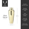thumbnail image 4 of Viski Parisian Cocktail Shaker for Margarita, Espresso Martini, 25oz, Gold, 4 of 9