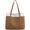 Brown, variant on JUYGO Shoulder Bag for Women Large Capacity Handbag Casual Tote Bag Laptop Satchel Canvas Purse