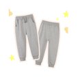 thumbnail image 3 of Bellafa Toddler Boys Baggy Sweatpants Elastic High Waist Drawstring Cuffs Jogger Kids Casual Cotton Fall Winter Solid Color Pants, 3 of 7