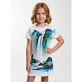 thumbnail image 5 of Girls Skin-Friendly Charming Short Sleeve Dress Relaxed-Fit Crewneck Casual Sundress for Girls Age 5-13, 5 of 6