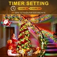 thumbnail image 3 of KNONEW 164FT 1600 LED Christmas Icicle Lights Outdoor Decoration with 320 Drops Timer 8 Modes Hanging String Lights Plug in Waterproof Indoor Decor for Holiday Wedding Party Window(Multicolor), 3 of 7